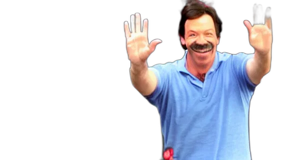 ted, lasso, show, waving transparent PNG cut-out