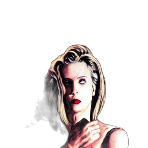 face, dress, photorealistic, comic book art transparent PNG cut-out