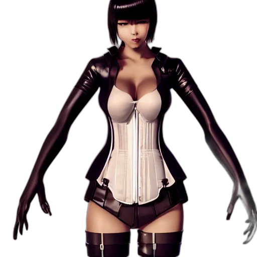 3d render, concept art, cyberpunk, fantasy art transparent PNG cut-out