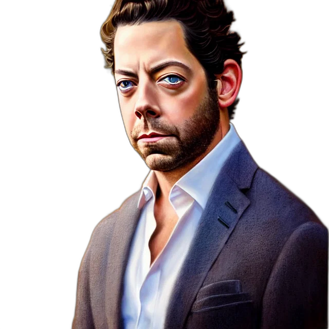 face, staff, jacket, photorealistic transparent PNG cut-out