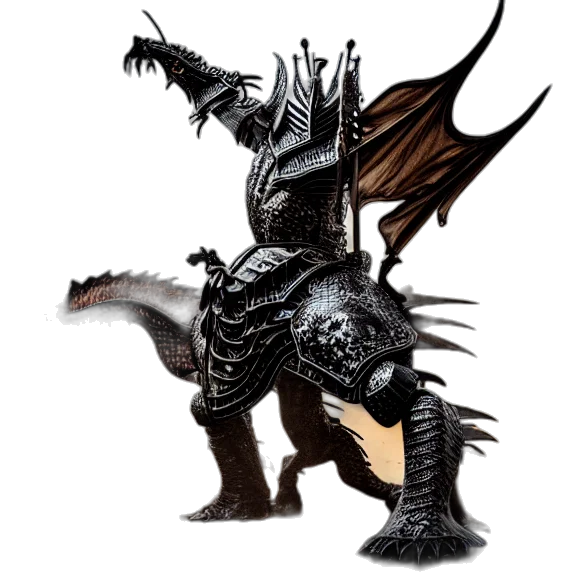 dragon, creature, animal, staff transparent PNG cut-out