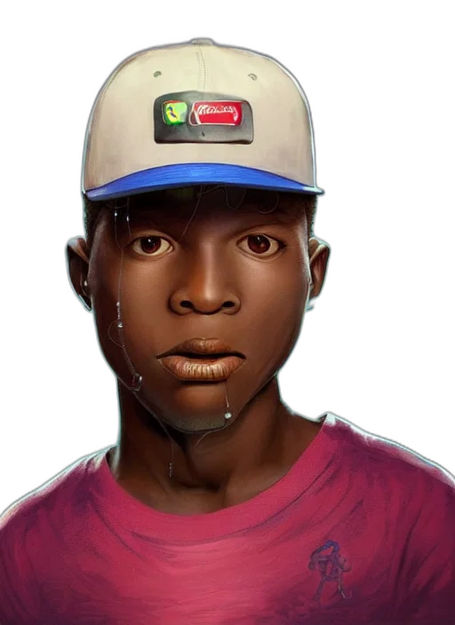 face, hat, mask, staff transparent PNG cut-out