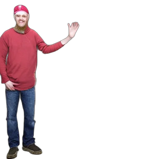 hat, jacket, creature, staff transparent PNG cut-out
