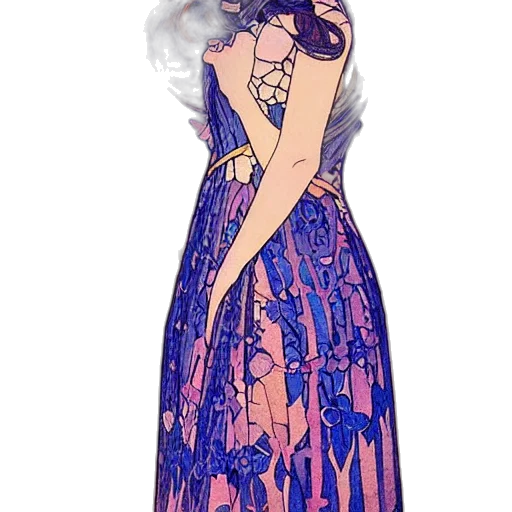 dress, cartoon, concept art, fantasy art transparent PNG cut-out