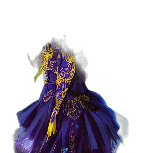dress, mask, crown, staff transparent PNG cut-out