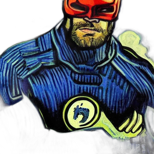mask, comic book art, concept art, watercolor transparent PNG cut-out