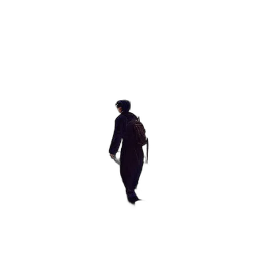 jacket, creature, robot, staff transparent PNG cut-out