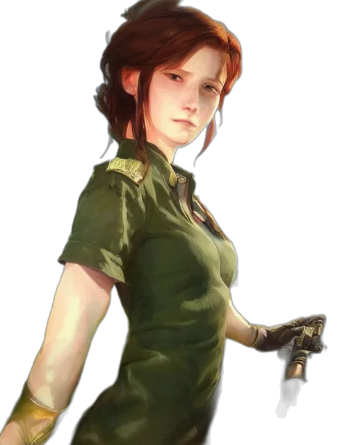 staff, weapon, face, dress transparent PNG cut-out