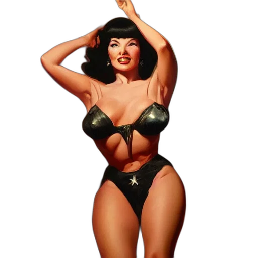 dress, jewelry, comic book art, photorealistic transparent PNG cut-out