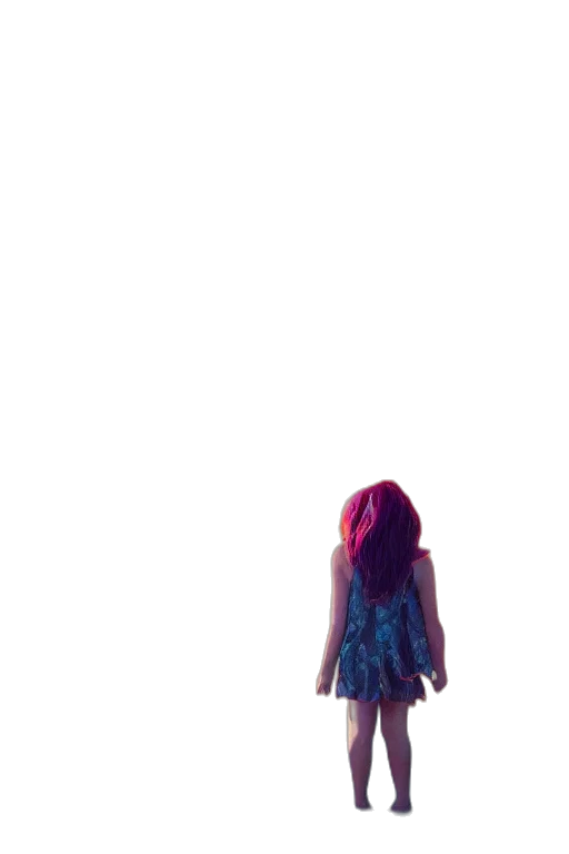 dress, hair, creature, robot transparent PNG cut-out