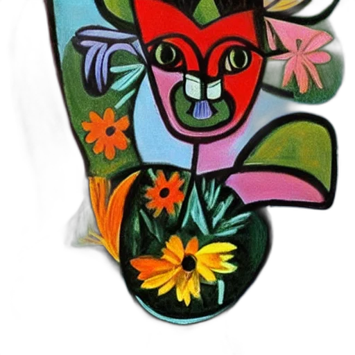 mask, flower, jewelry, cat transparent PNG cut-out