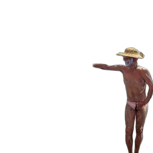 hat, staff, mask, creature transparent PNG cut-out