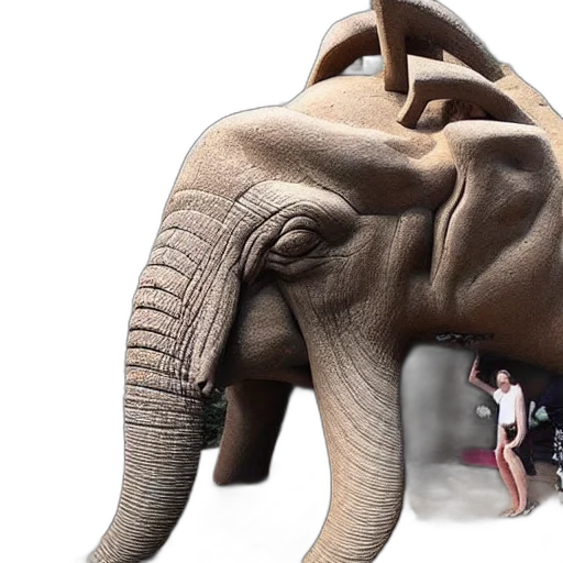 creature, animal, mask, 3d render transparent PNG cut-out