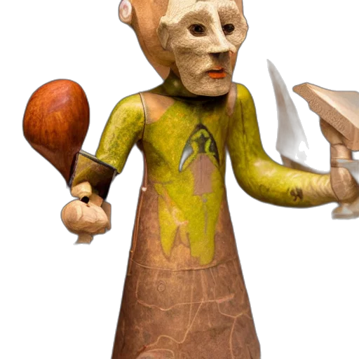 staff, mask, face, creature transparent PNG cut-out
