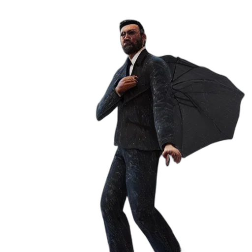 umbrella, jacket, staff, concept art transparent PNG cut-out