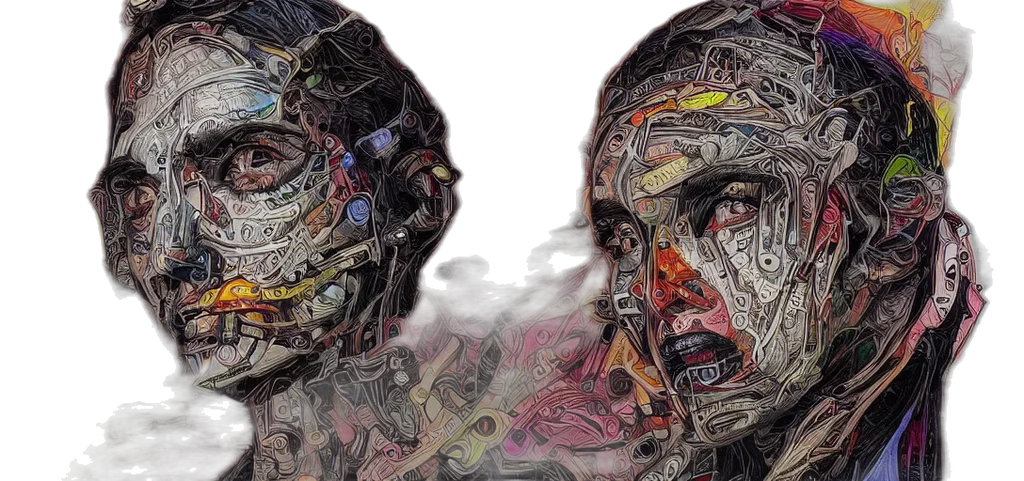 mask, face, comic book art, concept art transparent PNG cut-out