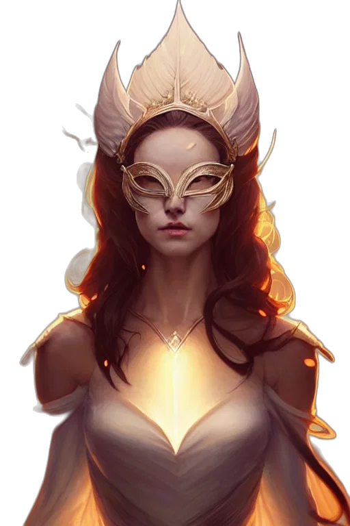 mask, crown, face, fantasy art transparent PNG cut-out