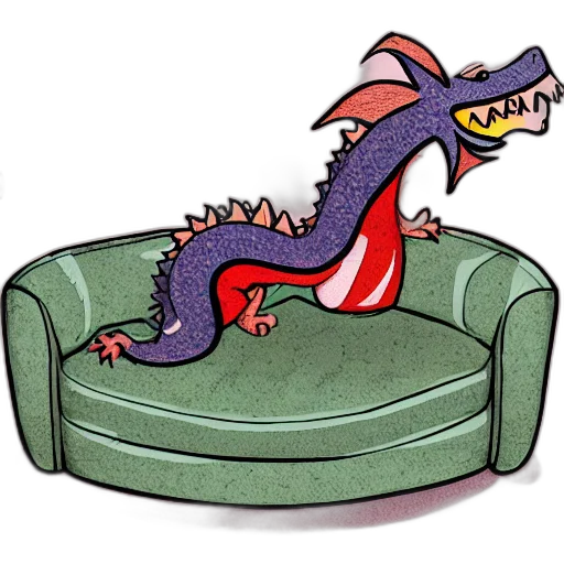 dragon, furniture, creature, shoes transparent PNG cut-out