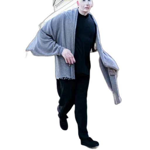 jacket, mask, umbrella, staff transparent PNG cut-out