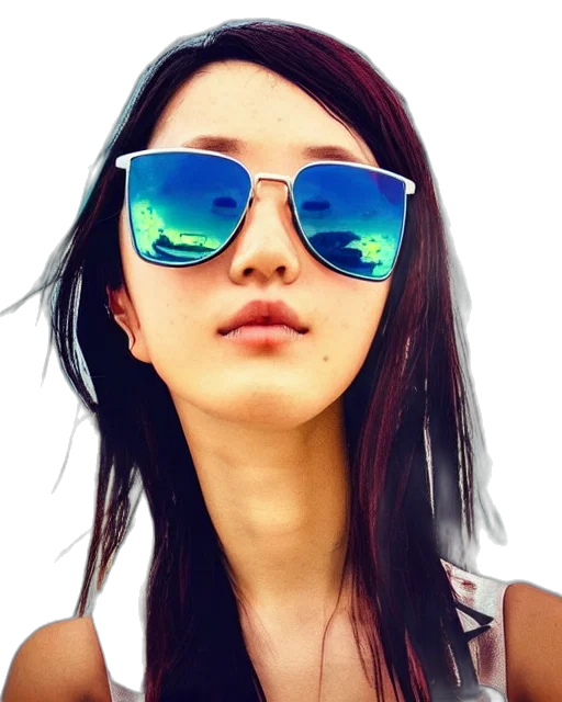 face, mask, jewelry, hair transparent PNG cut-out