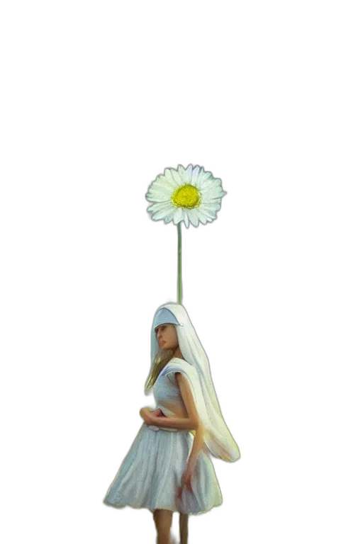 flower, dress, staff, umbrella transparent PNG cut-out