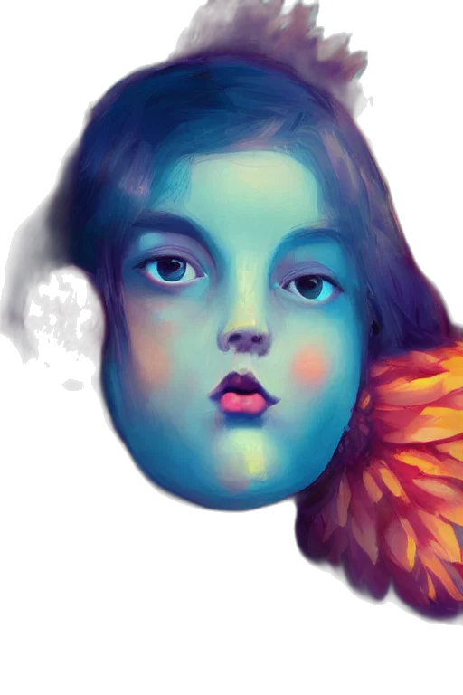 face, mask, crown, flower transparent PNG cut-out