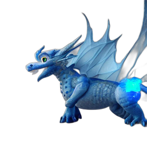 dragon, creature, staff, animal transparent PNG cut-out