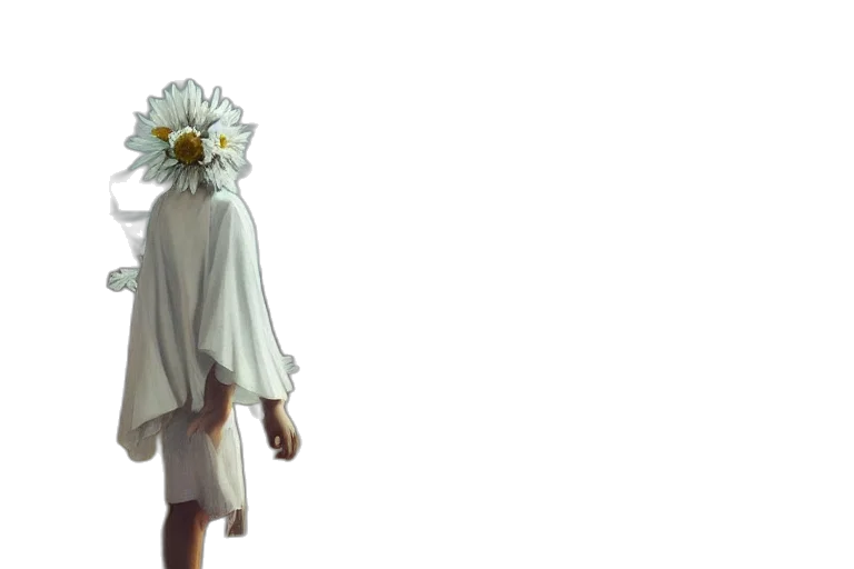 dress, mask, flower, crown transparent PNG cut-out