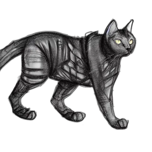 creature, animal, pencil sketch, concept art transparent PNG cut-out