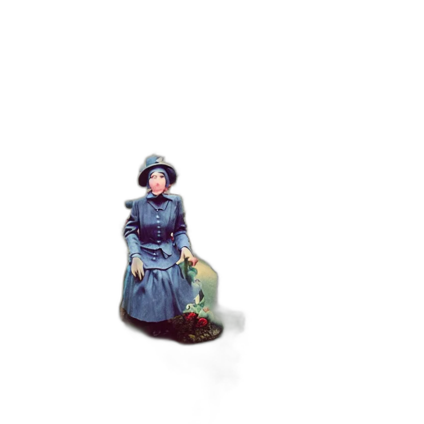 staff, hat, crown, dress transparent PNG cut-out
