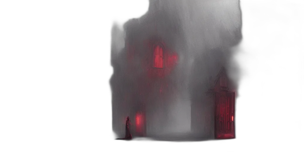 building, concept art, fantasy art, watercolor transparent PNG cut-out