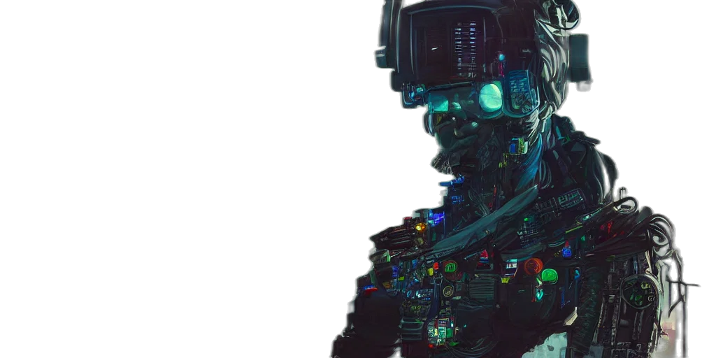 robot, weapon, mask, face transparent PNG cut-out