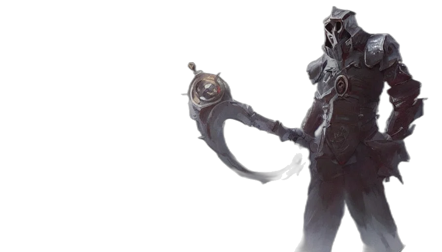robot, creature, mask, staff transparent PNG cut-out