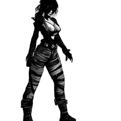 weapon, staff, jacket, concept art transparent PNG cut-out