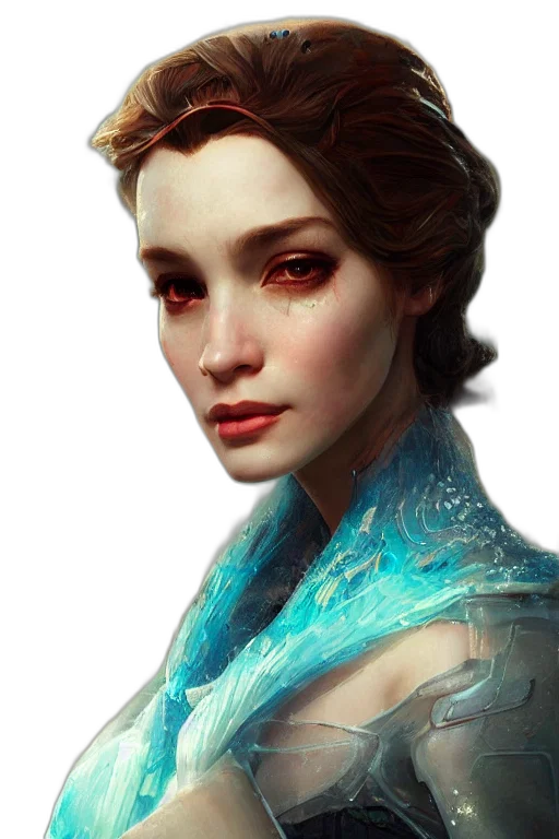 face, crown, jewelry, fantasy art transparent PNG cut-out