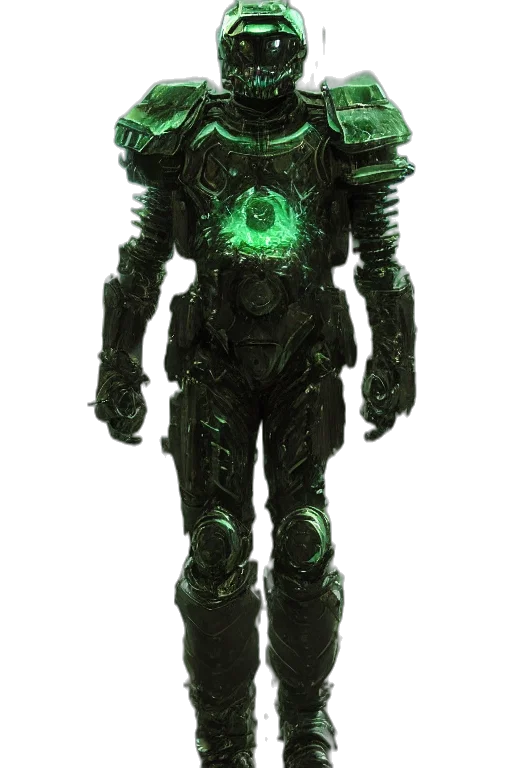 robot, staff, mask, creature transparent PNG cut-out