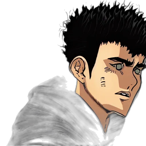 face, anime, comic book art, concept art transparent PNG cut-out
