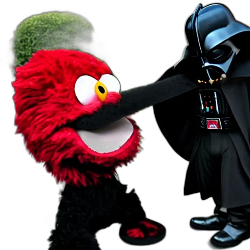 elmo, darth, vader transparent PNG cut-out