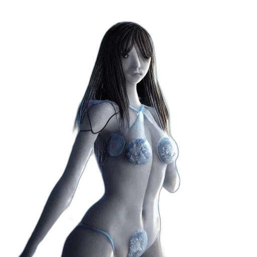 robot, dress, 3d render, concept art transparent PNG cut-out