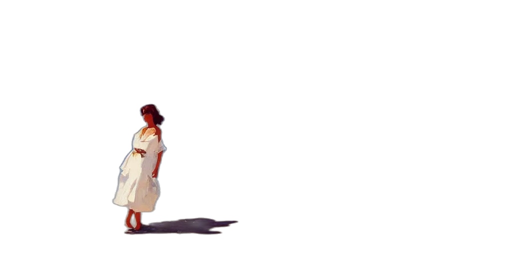dress, umbrella, staff, shoes transparent PNG cut-out