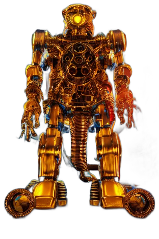 robot, weapon, concept art, 3d render transparent PNG cut-out