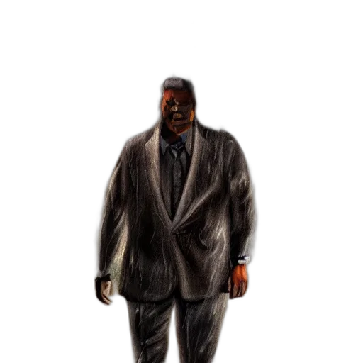 jacket, staff, face, robot transparent PNG cut-out