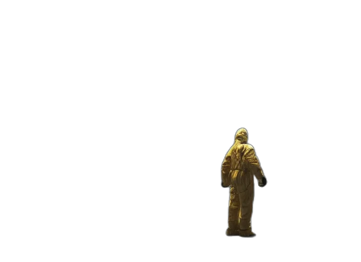 robot, staff, jacket, creature transparent PNG cut-out
