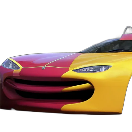 car, 3d render, concept art, photorealistic transparent PNG cut-out