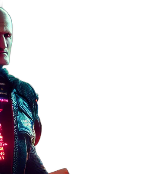 jacket, robot, cyberpunk, concept art transparent PNG cut-out