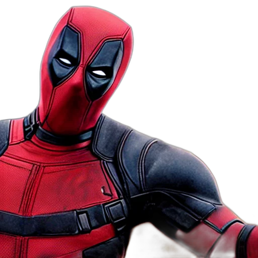 comic book art, 3d render, deadpool, screenshot transparent PNG cut-out