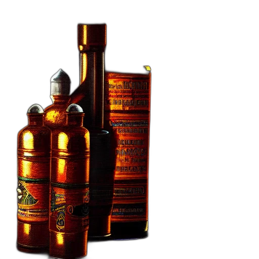bottle, refined, oil, painting transparent PNG cut-out