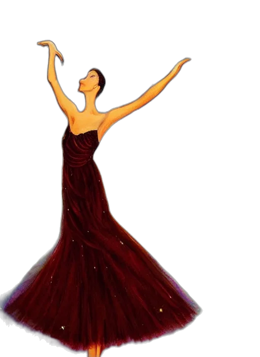 dress, watercolor, concept art, oil painting transparent PNG cut-out