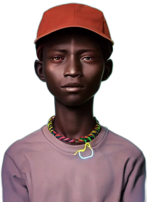 face, staff, hat, jewelry transparent PNG cut-out