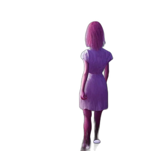 dress, robot, staff, hair transparent PNG cut-out